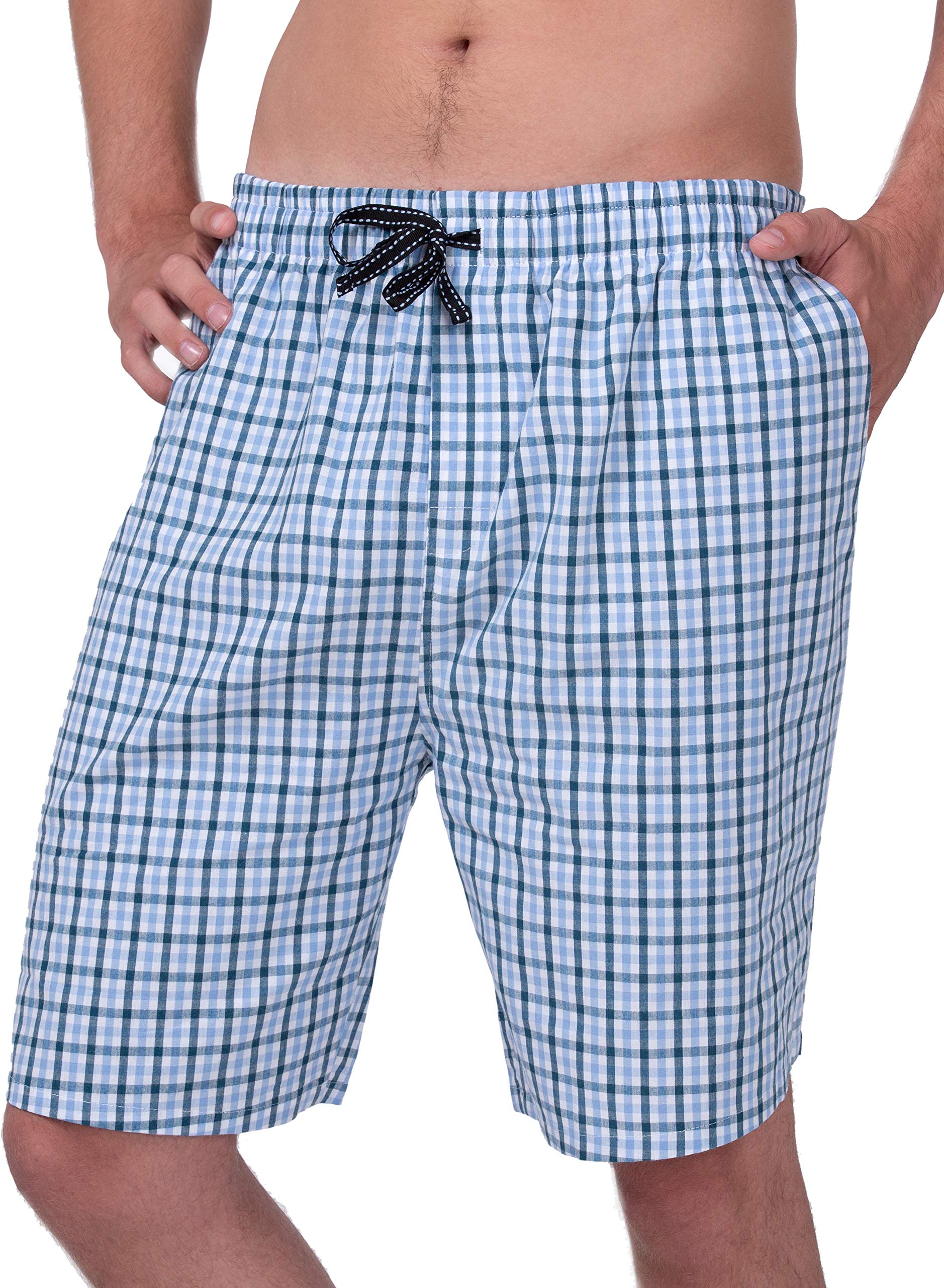 Moonline - Herren Webhose kurz als Freizeithose und Loungehose - 2 Stück im Pack