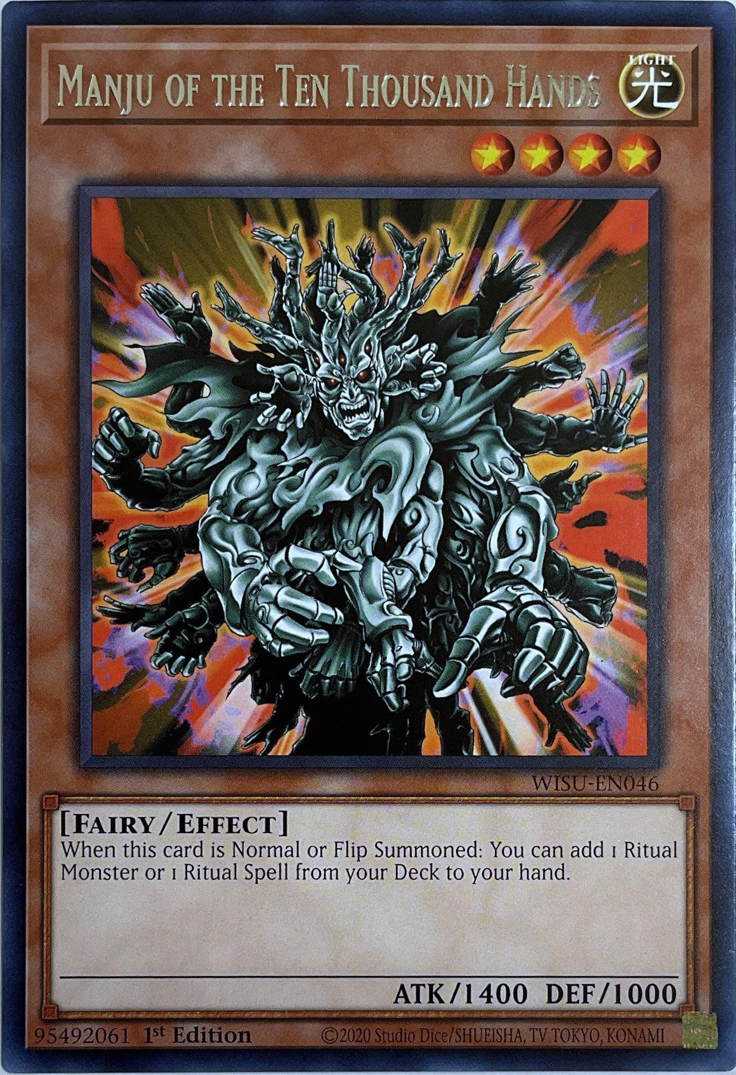 Manju of the Ten Thousand Hands - WISU-EN046 - Rare - 1st Edition