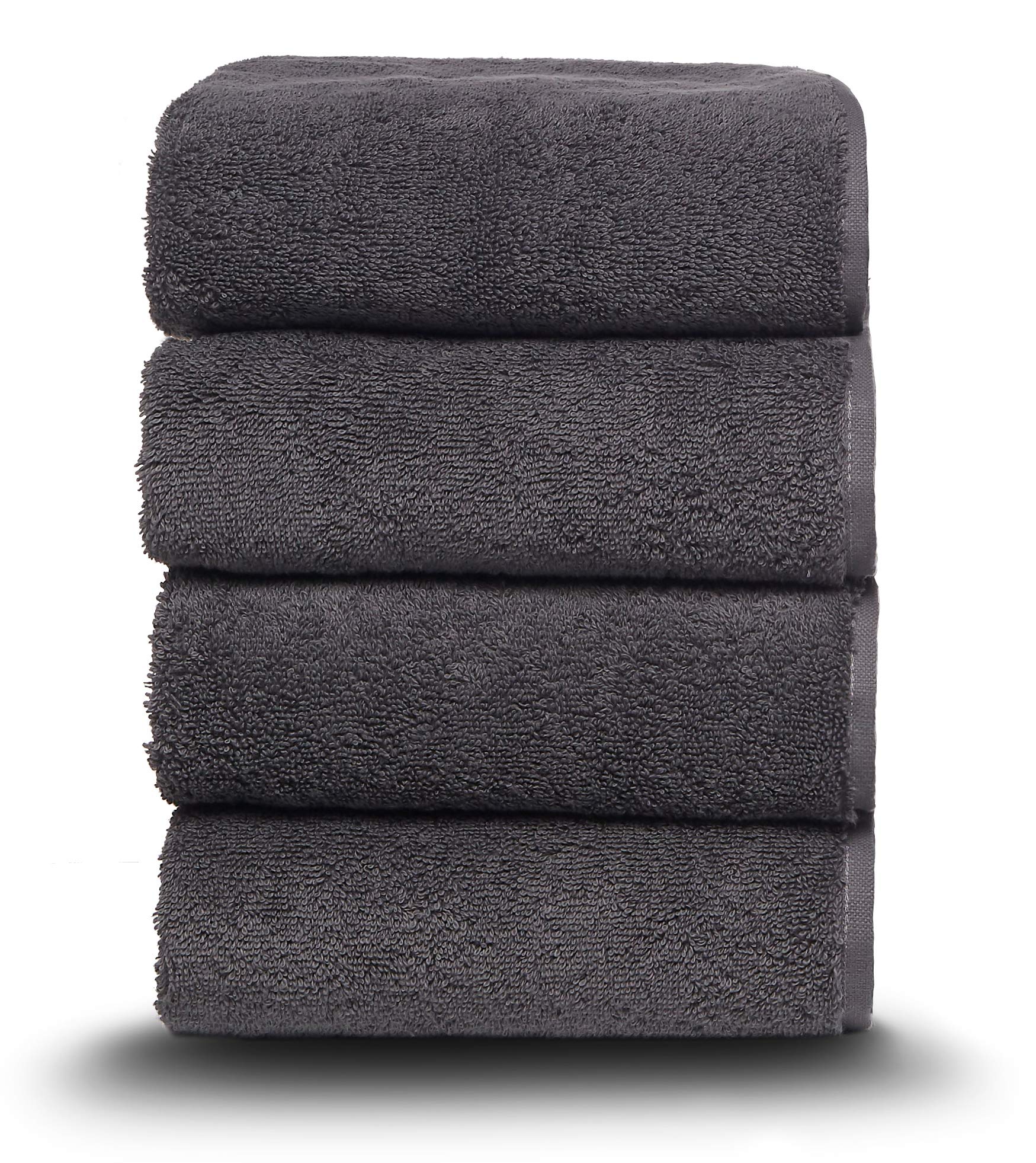 Arus Classic Towel 100 Turkish Cotton Hotel Spa Towel Hand Towel Dark Gray Set of 4