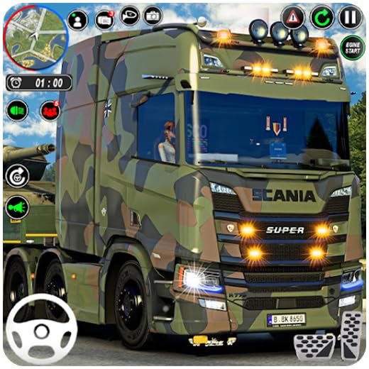 Army Vehicle Transport Truck and Army Car Driving Games : Play Army cargo truck simulator and Truck driving game to transport the US Army Vehicles