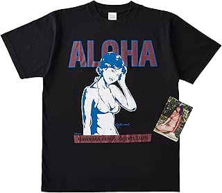キューティーズ Tシャツ アグネス・ラム (ブラック) ALOHA+イラスト L