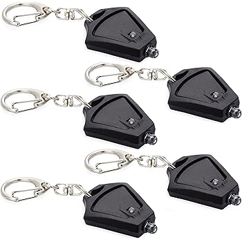 Finware 5 Pack Mini LED Keychain Flashlight, Ultra Bright Key Ring Light Torch, Batteries Included