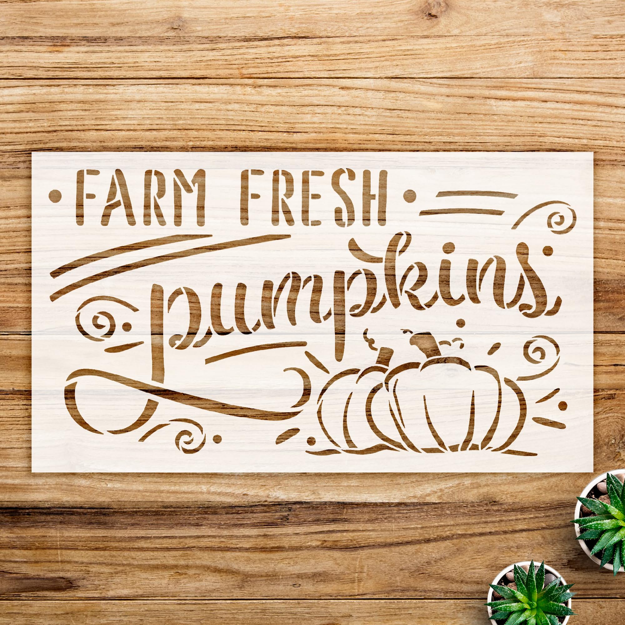 Pumpkins Stencil Pattern for Home Decor and Crafts, Reusable Mylar Template, Ideal for Farmhouse Style, Autumn Projects, and Fall Celebrations - Size A1 (33.1