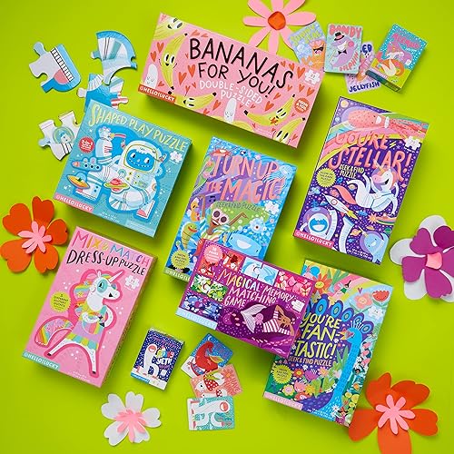 Miniatura 7 de C.R. Gibson BJP2-24931 Hello Lucky Yeti Puzzle que brilla en la oscuridad para niños con póster a juego, 15 x 15 pulgadas, multicolor, 33 piezas