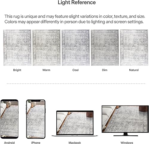 Miniatura 6 de ReaLife - Alfombra ecológica lavable a máquina, resistente a las manchas, sin desprendimientos, antideslizante, apta para familias y mascotas y