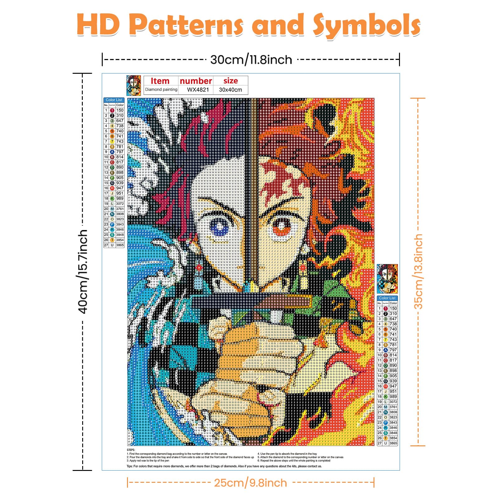 Grote Diamond Painting Kit Onderzeeër Wereld 19,7x39,4 Inch - 5D Volledige Boor