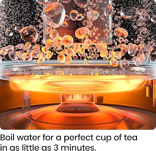 Miniatura 2 de Chefman Hervidor eléctrico con infusor de té, 1 litro, 1500 W, tapa extraíble para una fácil limpieza, protección contra hervido y seco, filtro de