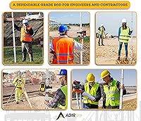 Vista 7 de Varilla medidora de aluminio de AdirPro, dividida en décimas de pie, 1