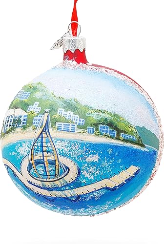 Miniatura 6 de Malecón Boardwalk, Puerto Vallarta, México bola de cristal adorno de Navidad de 4 pulgadas