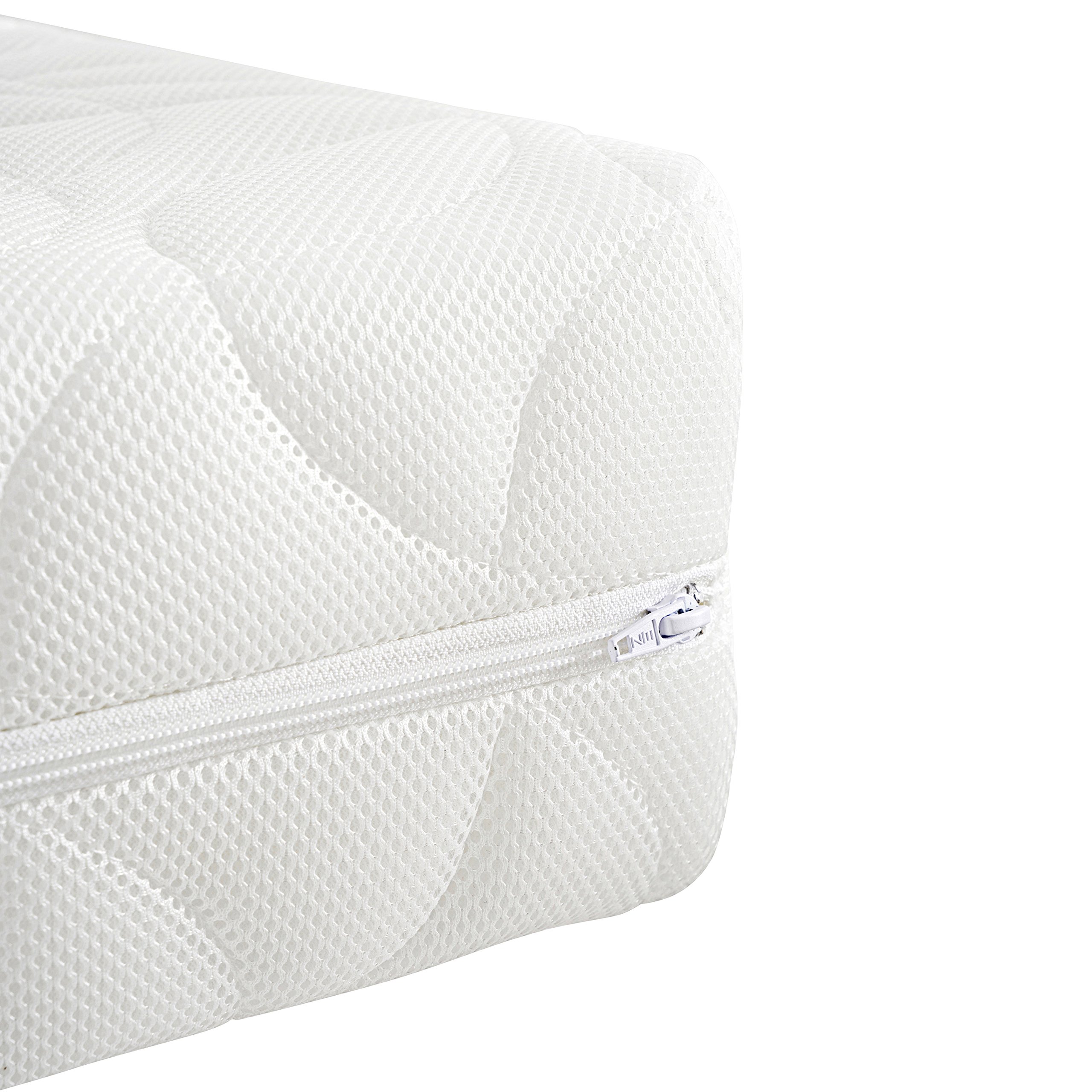 Babysom, Colchón Cuna Bebé Confort+, 70 x 140 cm, Altura 14 cm, Antiasfixia, Transpirable, Reglaje Térmico, Desenfundable, Garantía 10 años, Blanco