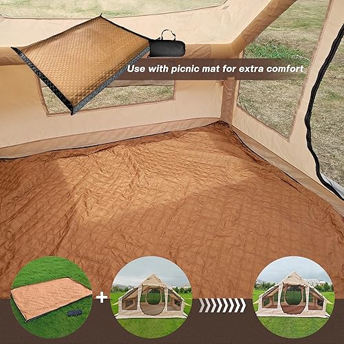 Miniatura 6 de Big Inflatable Outdoor Cabin Tent House for Adults,air Stand up Tents for Adult Family Large Blackout Waterproof Tents 4 People with Rooms carpa