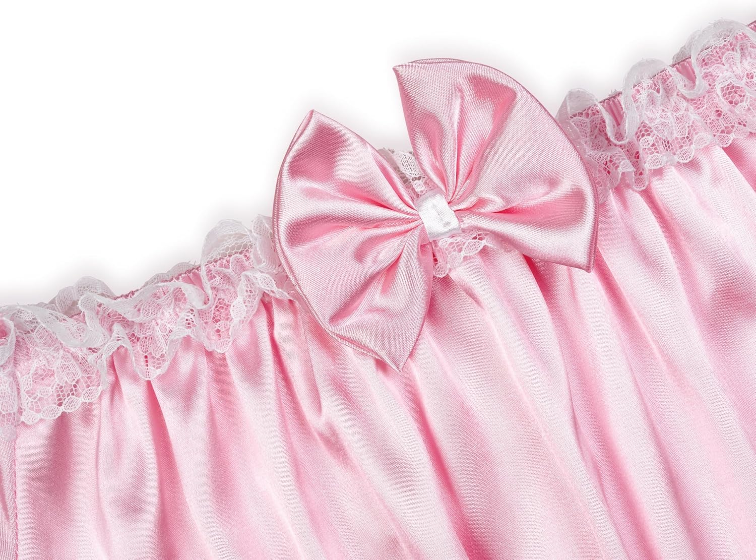 Satini Lingerie Satin Sissy Babydoll Ruffles Frilly Lace Slip Nightwear Dress - Image 8