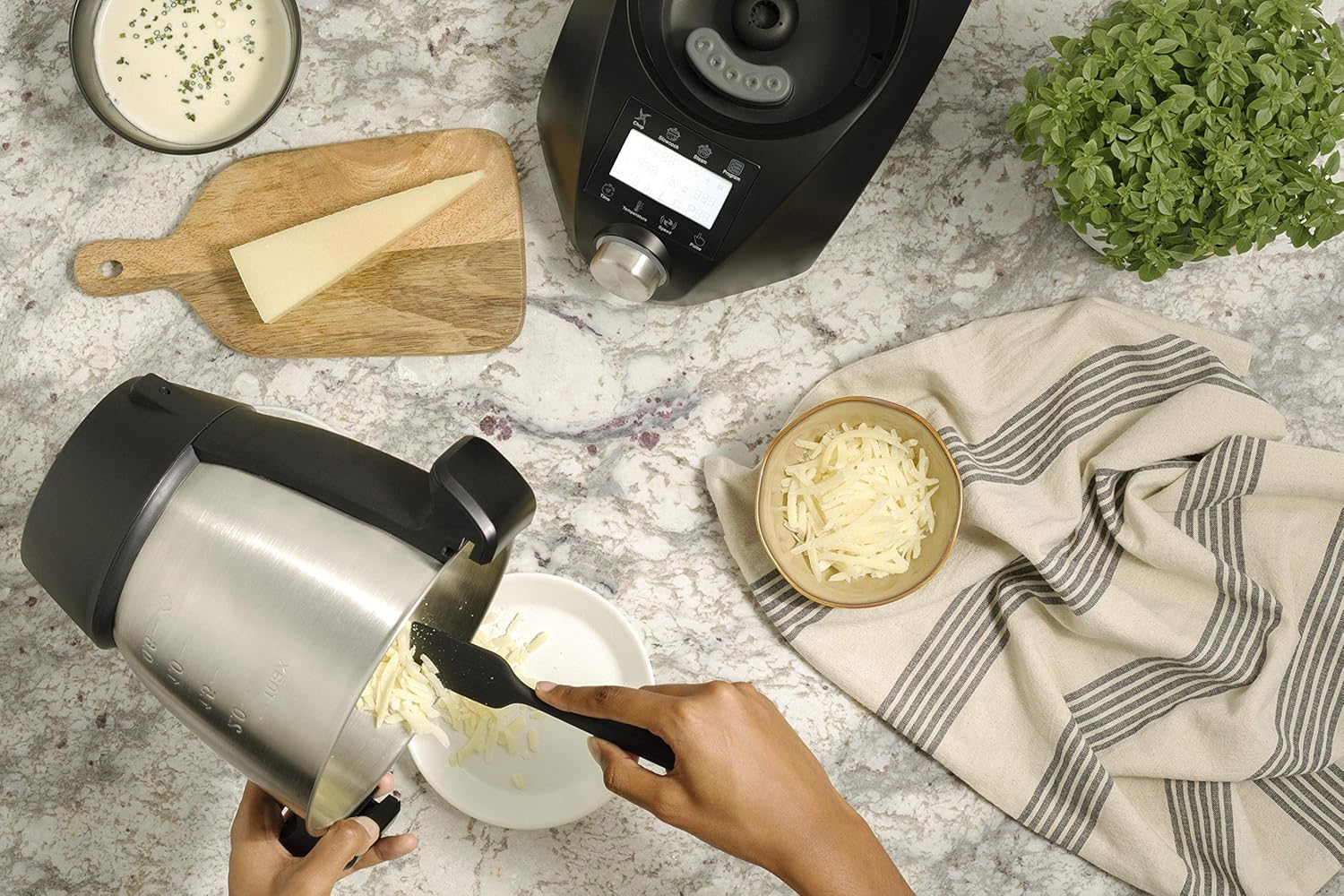 Steamer basket with various vegetables