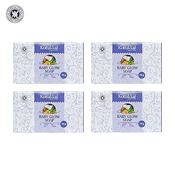 Kottakkal ayurveda® Baby Glow Soap - 75 gm, with Natural Ingredients - Pack of 4