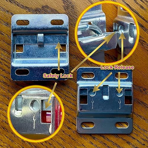 Miniatura 8 de Soporte de montaje para gabinete, colgador de pared ajustable oculto para armario de cocina, par de soportes de suspensión de gabinete de clavijas