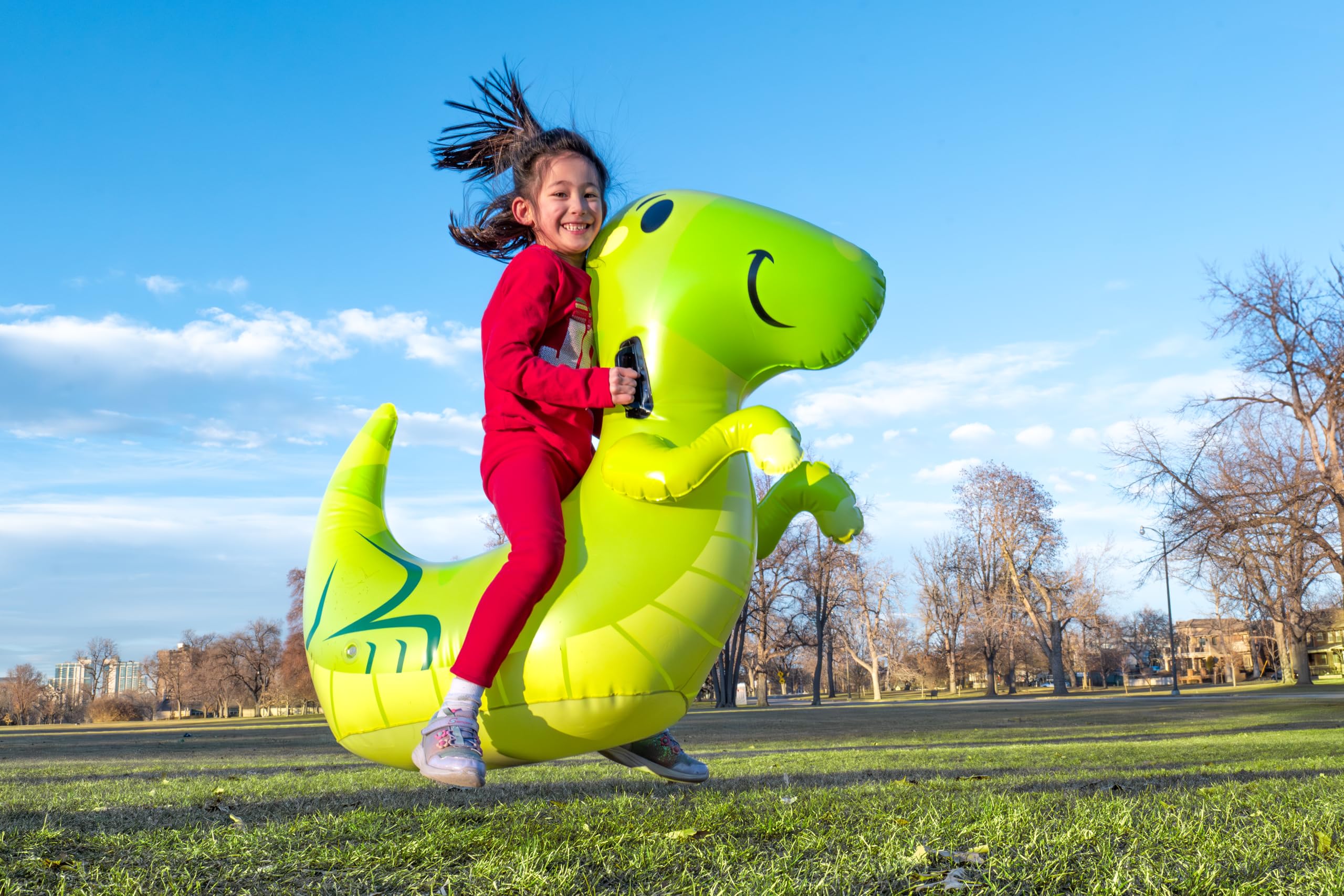 Dinosaure Sauteur pour Enfants, Jouet rebondissant, élan Gonflable, Cadeau pour Enfants