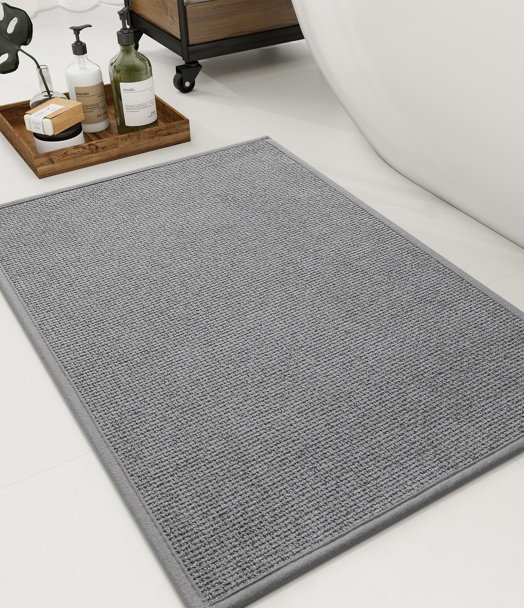 YIHOUSE Bathroom Rugs Mat 16x24 Non Slip Quick Dry Bath Mats for Bathroom Absorbent Ultra Thin Bath Rugs