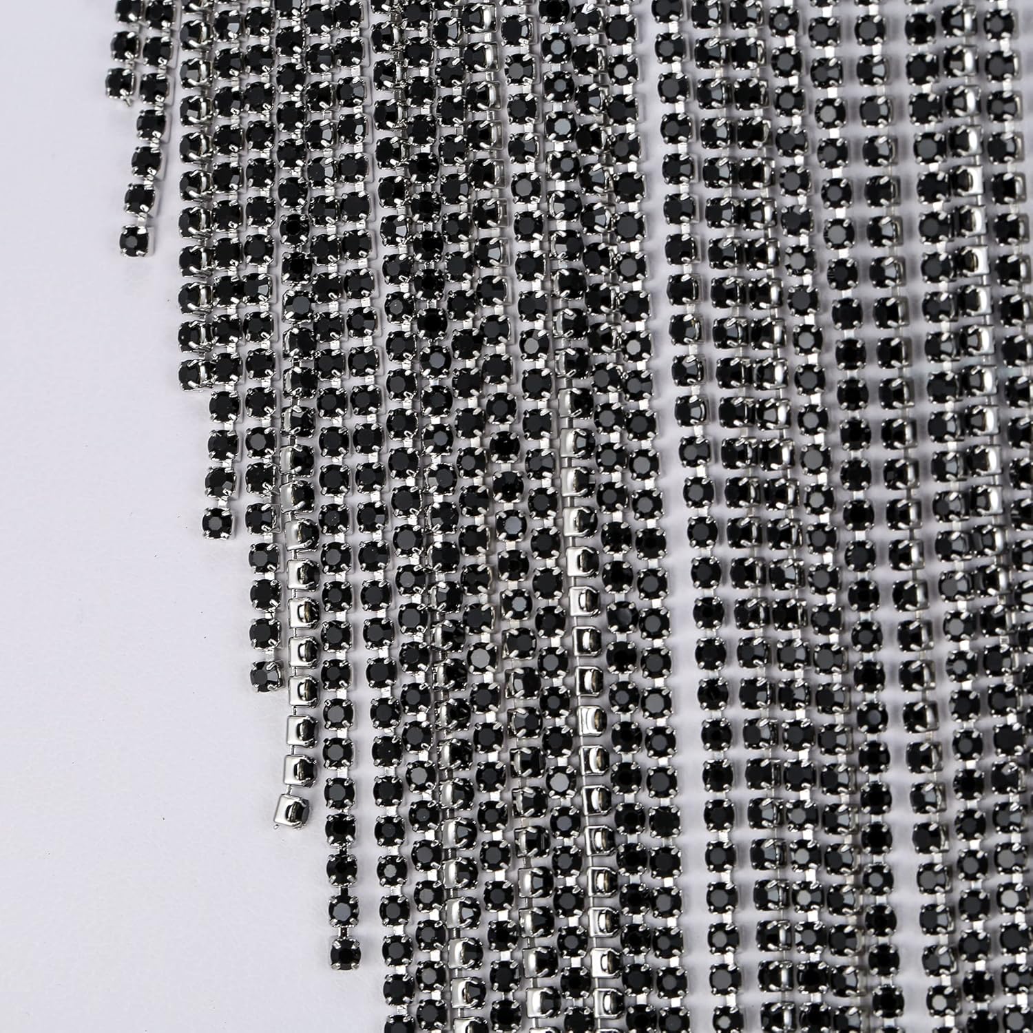 Flyonce Rhinestone Statement Necklace for Women, Tassel Bib Choker Collar Chunky Costume Jewelry for Party Formal - Image 6