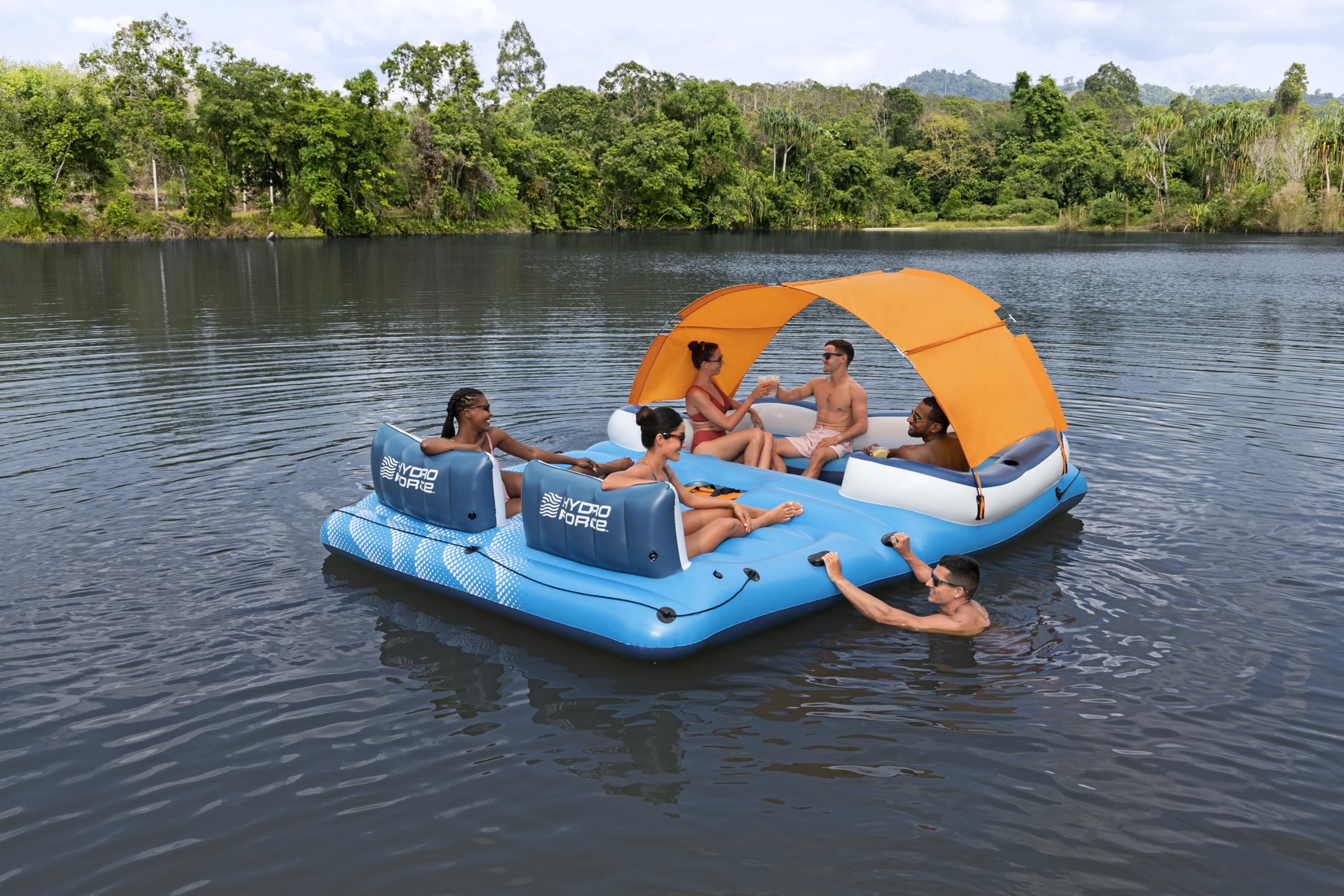 Bestway 43105 Isola gonfiabile Tropical Breeze con porta bicchieri