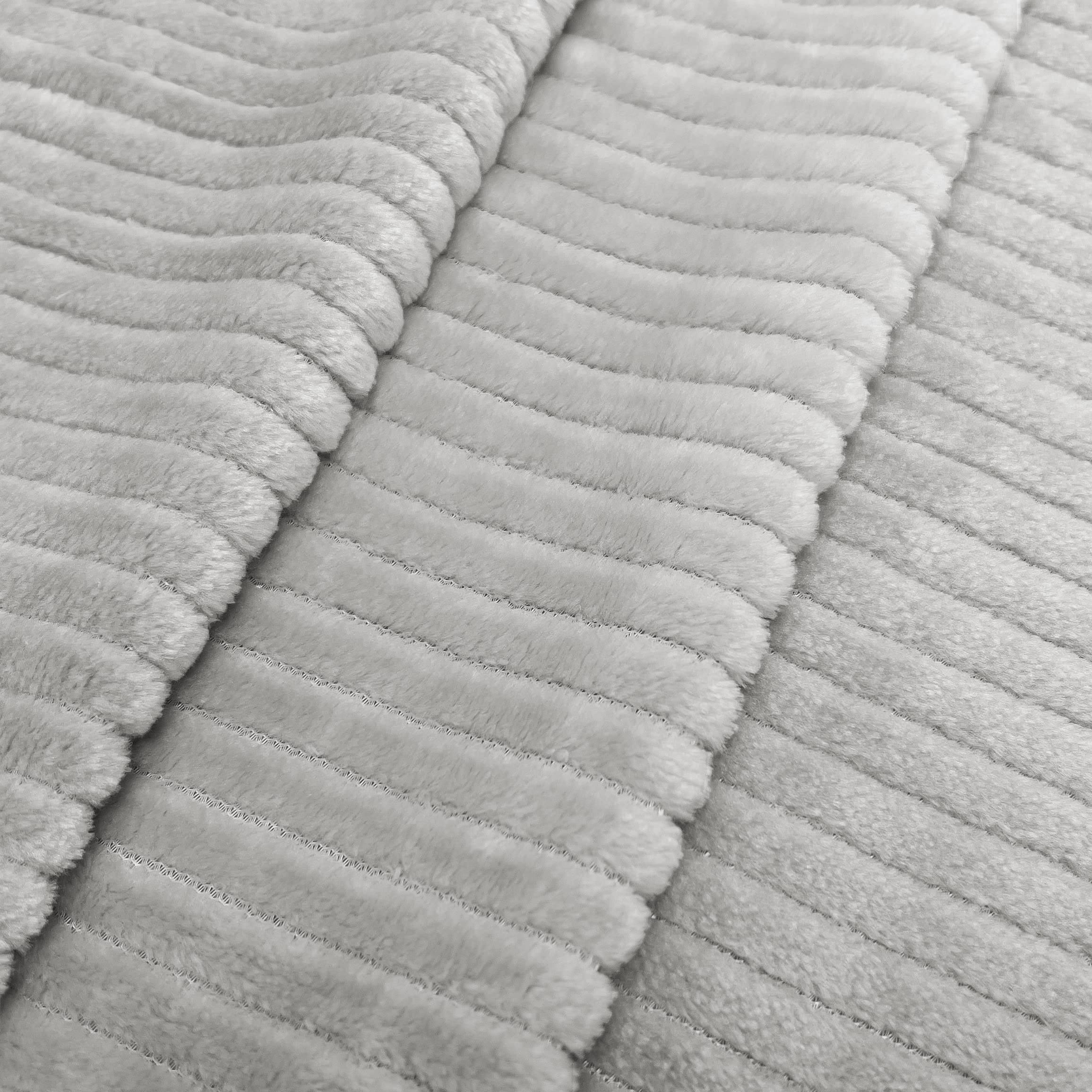 Victorio & Lucchino Juego de Sábanas Coralina Canale, térmica para Invierno - Modelo Adriana (Gris, 105 cm)