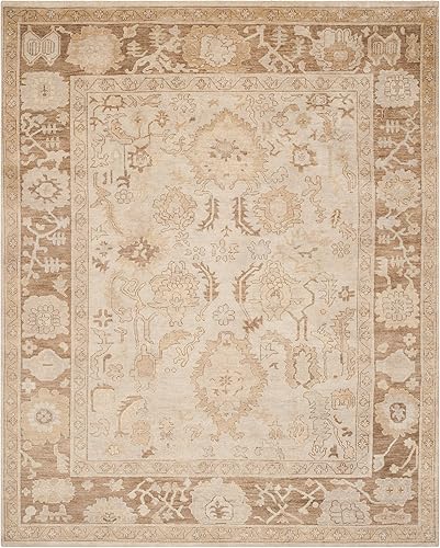 Miniatura 2 de SAFAVIEH Sultanabad Collection - Alfombra de área de 10 x 14 pies, beige y marrón, lana anudada a mano, ideal para zonas de alto tráfico en sala de