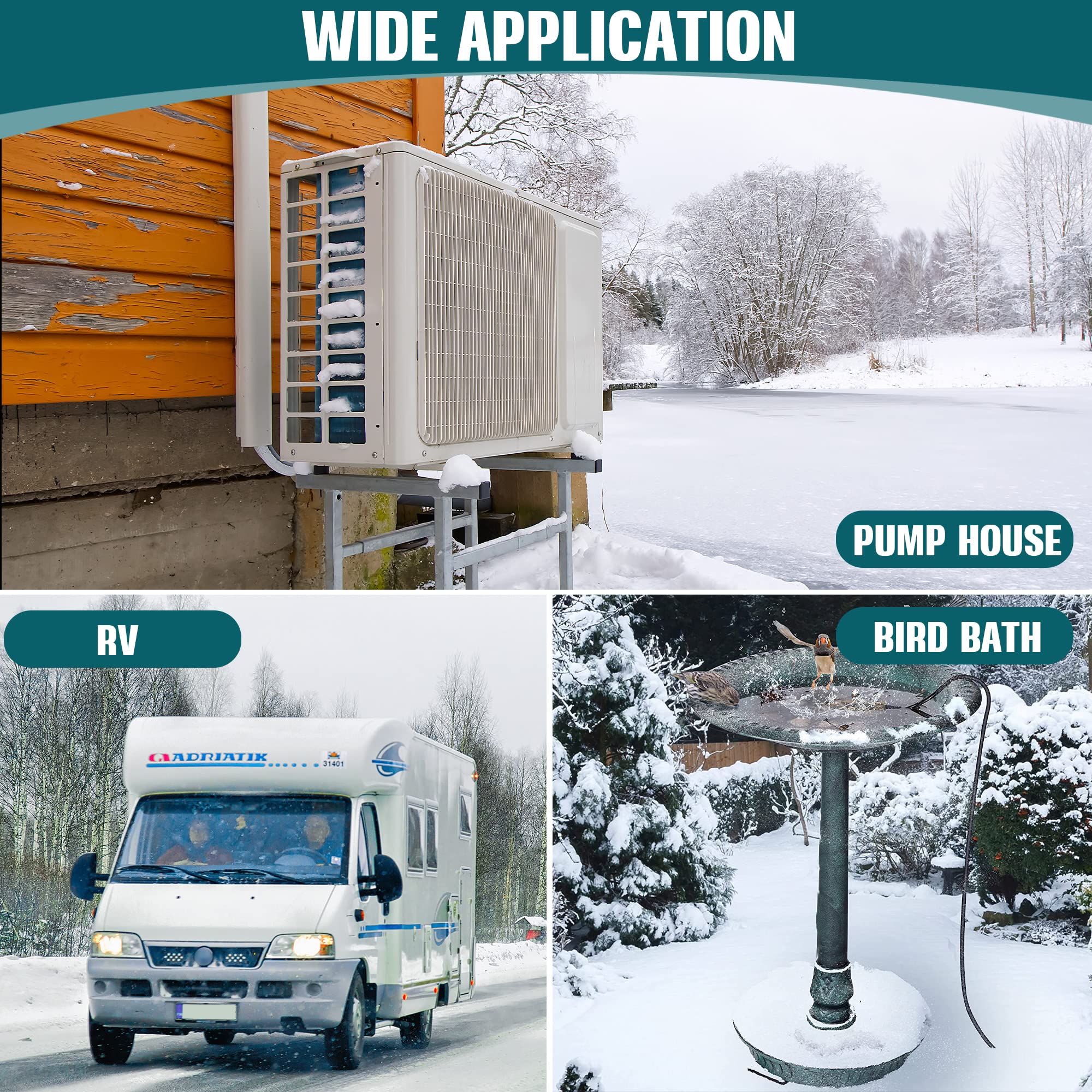 Feekoon 2 Pack Thermostat Extension Cord On At 32 / 50