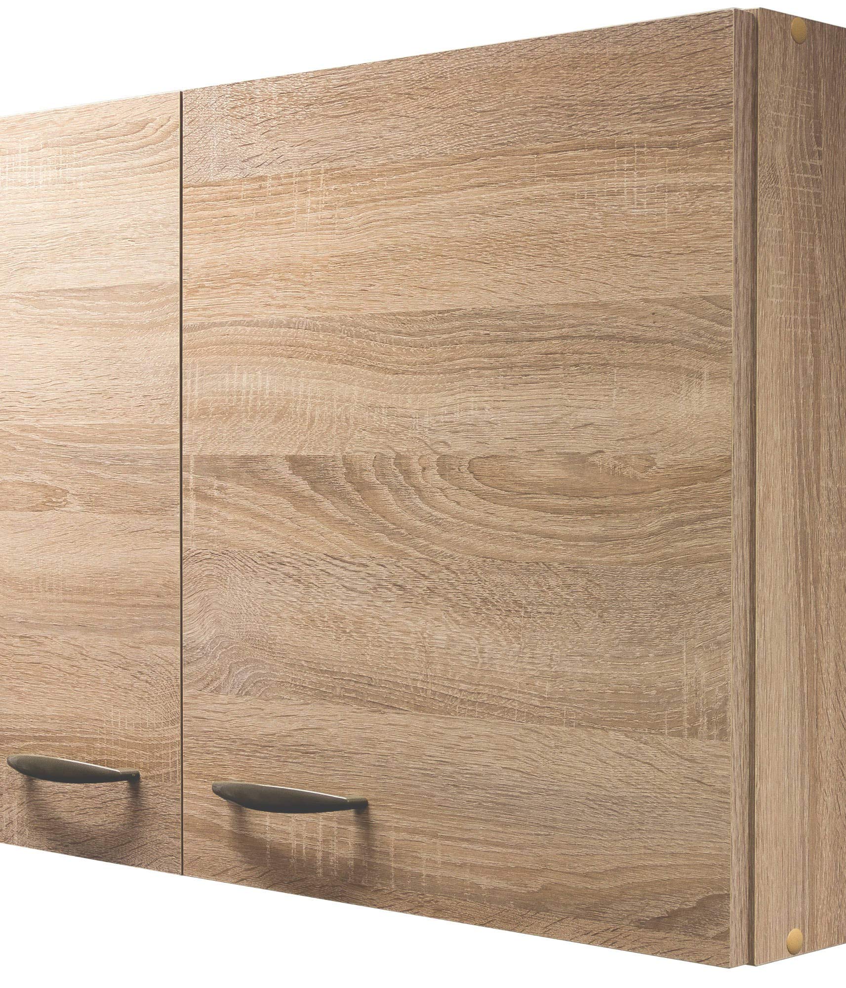 Küchen-Hängeschrank HERNE - Oberschrank - 2-türig - Breite 100 cm - Eiche Sonoma