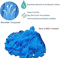 Vista 5 de Microfiber Cloth String Mop Head Refill, Loop End Screw On Mop Head Compatible with All Standard US Threading Pole (Acme 3/4 inch Thread) (6)