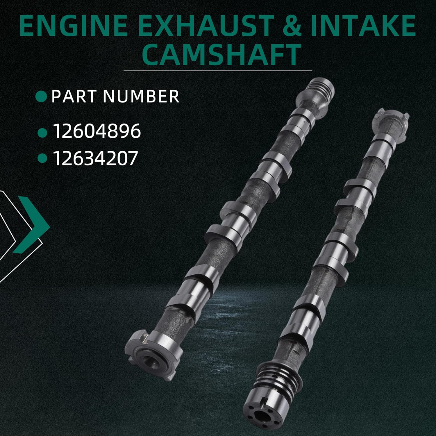 2Pcs Engine Exhaust & Intake Camshaft Fit for Chevrolet Equinox Captiva Sport Impala Malibu Orlando,for Buick LaCrosse Regal Verano,for GMC Terrain 2.4L 2011-2017,OE 12634207 12604896