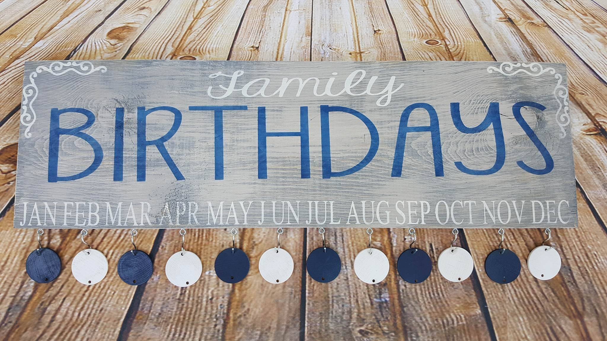 Family Birthday Wall Calandar-family calendar-family celebrations sign