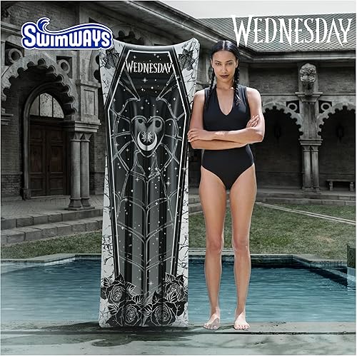 Miniatura 2 de Swimways Wednesday Swim Tube Pool Float, Inflatable Pool Floats & Kids Pool Toys, Swimming Pool Accessories & Beach Essentials for Teens Aged 14 & Up