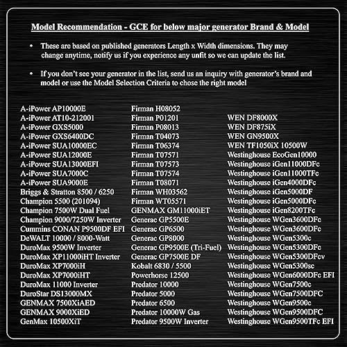 Miniatura 7 de Cobertizo para generador combina cubiertas de generador mientras se ejecuta y cubiertas para generadores para almacenamiento exterior en uno. Una