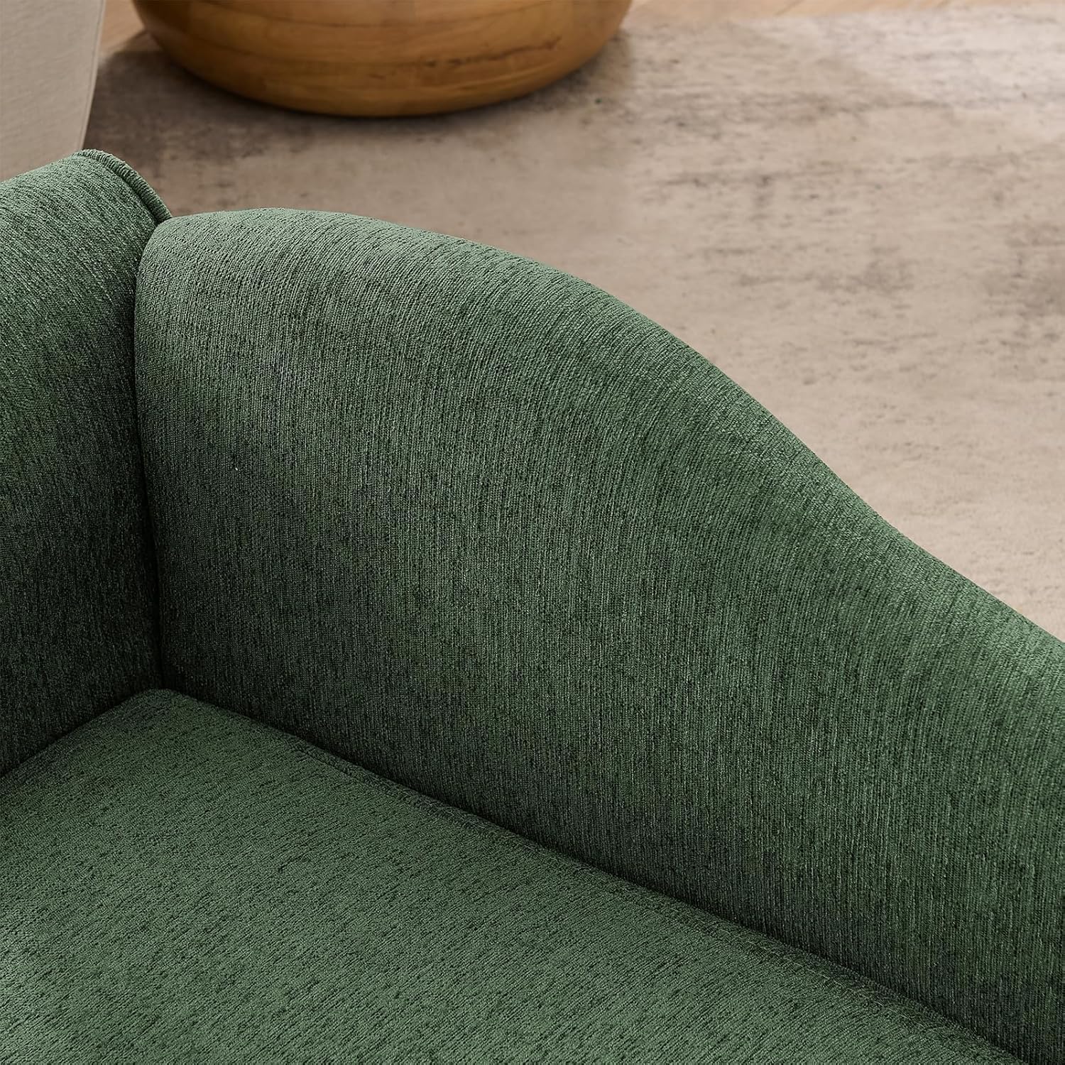 Oversized Pet Sofa for Medium & Large Dogs, 55" Modern Dog Couch with Irregular Wave Backrest & Single Armrest, Breathable Linen Fabric, Soft Foam Cushion, Low Plastic Feet