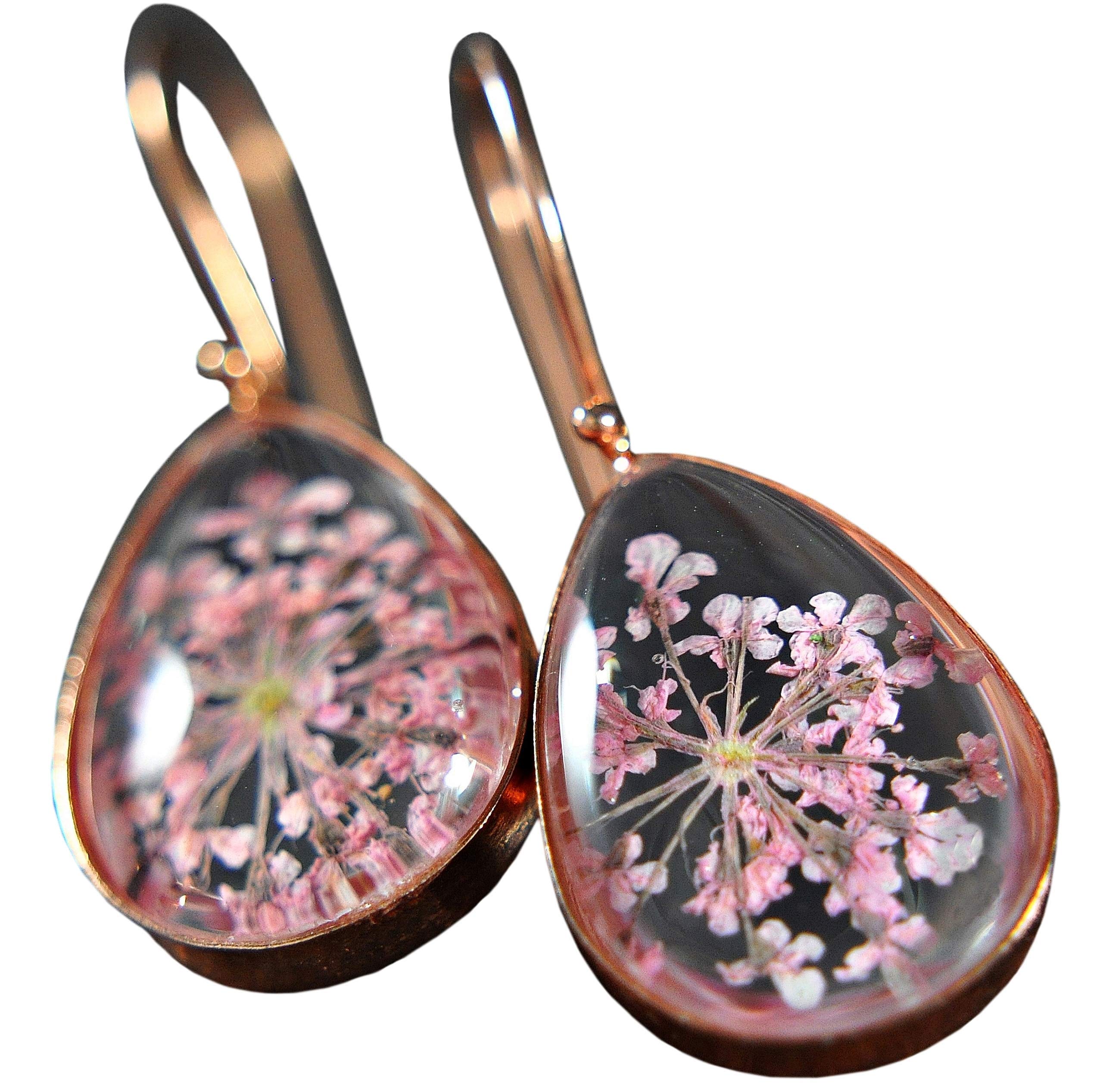 Set di gioielli | Fiori veri | 925 argento | Servizio regali incl. | Set regalo | Regalo per lei | Fatto a mano | Confezione regalo |