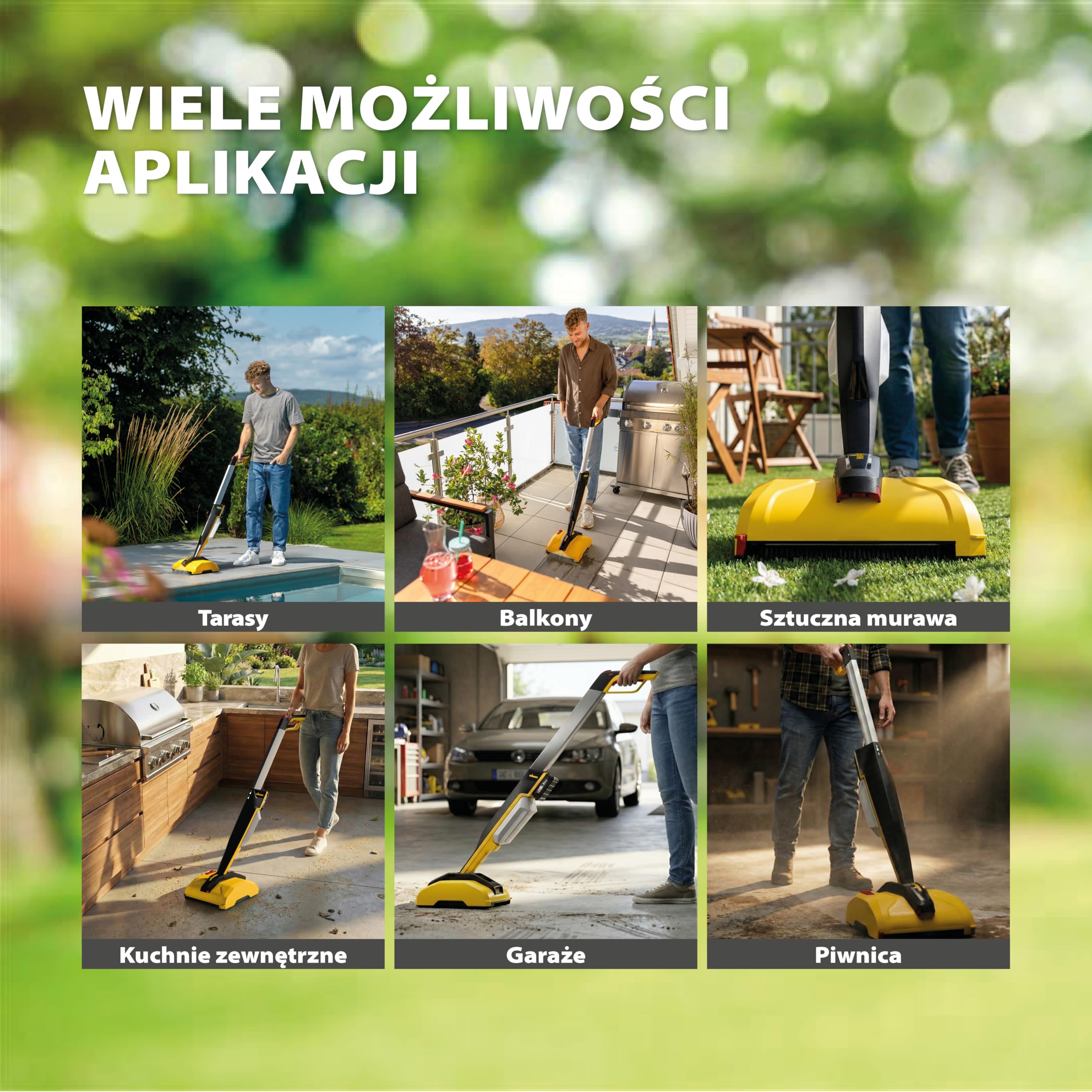 WAGNER wielofunkcyjnemu urządzeniu do czyszczenia tarasów Levaro Powerbrush 18V (Bateria i ładowarka nie są dołączone) - do nieskomplikowanego sprzątania konserwacyjnego obszarów zewnętrznych