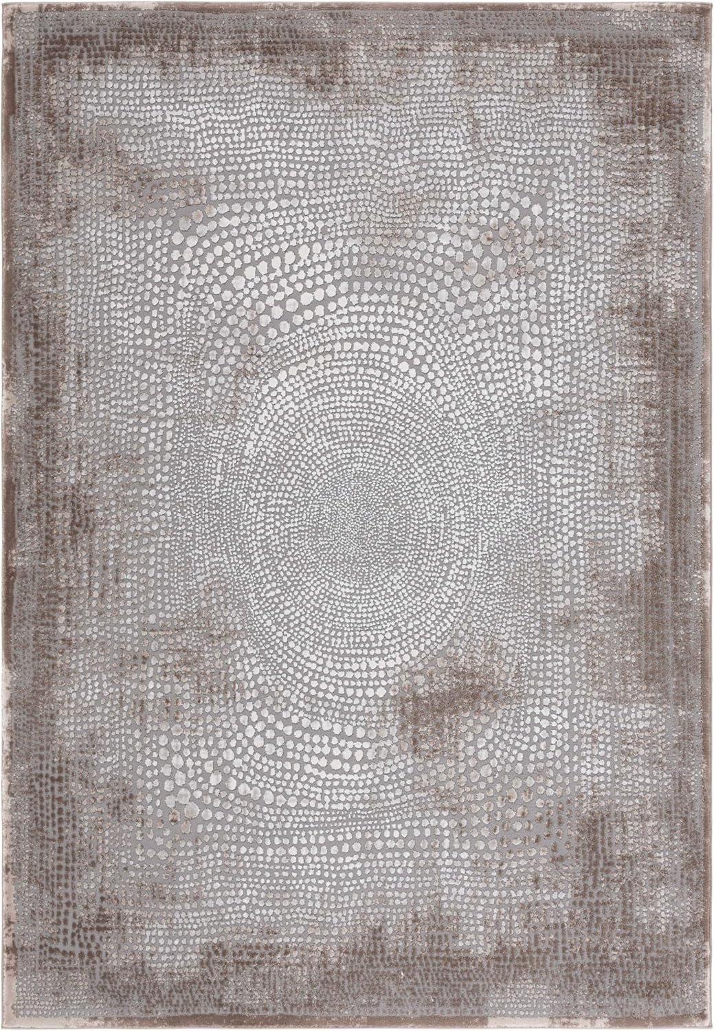 SAFAVIEH Meadow Collection Area Rug - 4' x 6', Brown/Ivory, Geometric Design, Ideal for High Traffic Areas in Living Room, Bedroom, Dining (MDW333T)