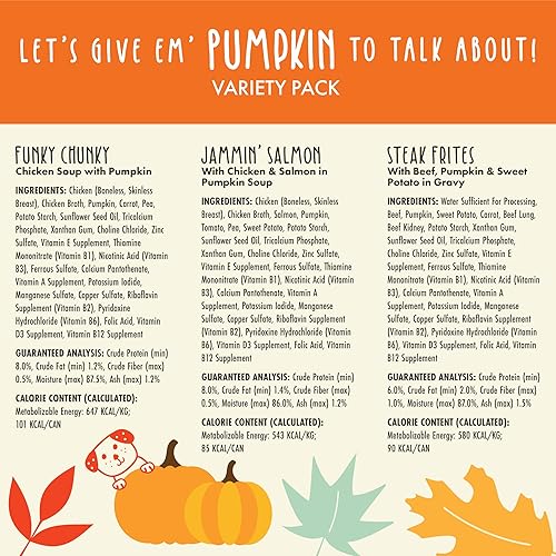 Miniatura 5 de Weruva Comida clásica para perros, Let's Give Em' Pumpkin to Talk About Paquete variado, lata de 5.5 onzas (paquete de 12)
