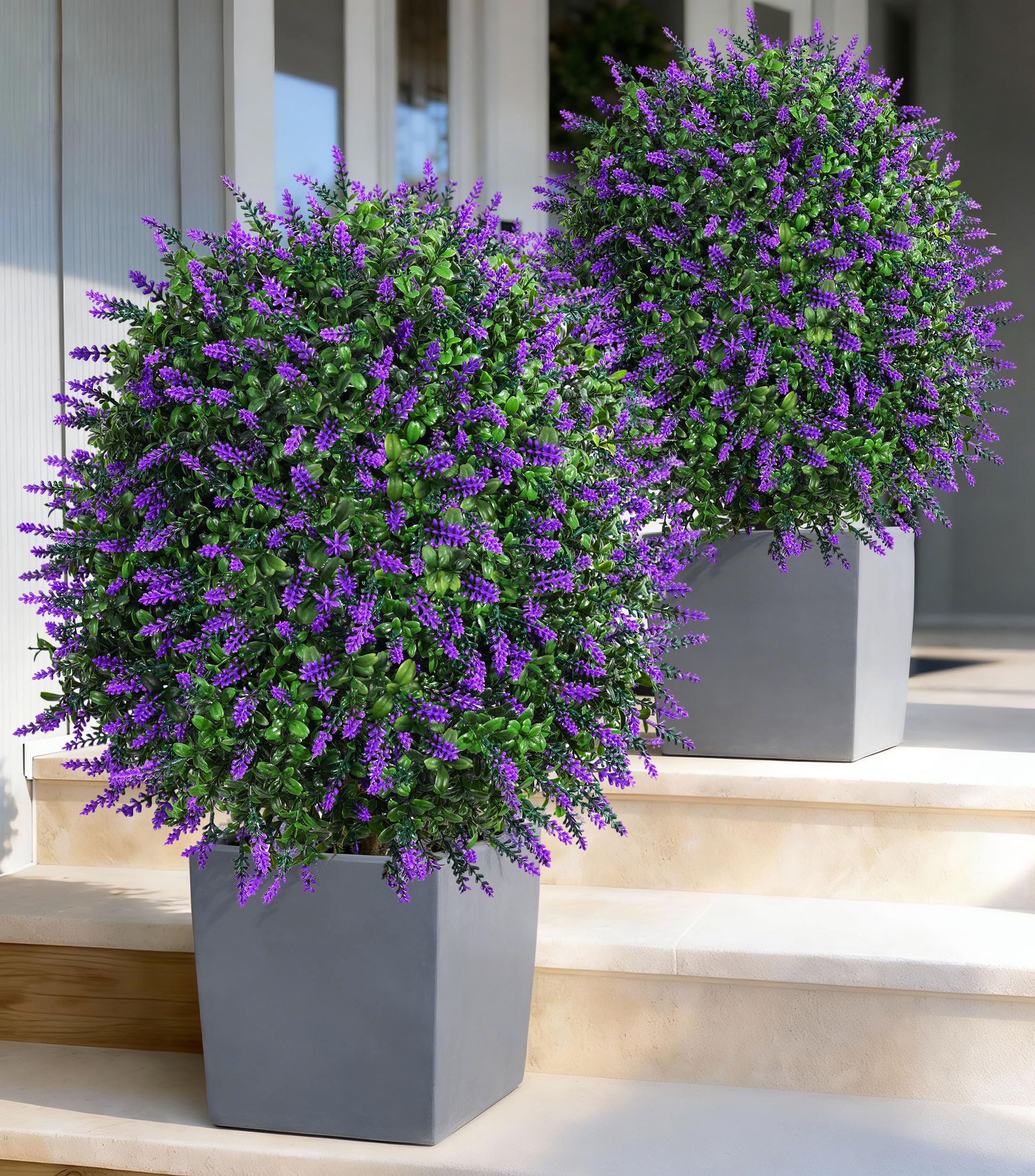 Amazon.com - HyeFlora 26'' Artificial Boxwood Topiary Trees with