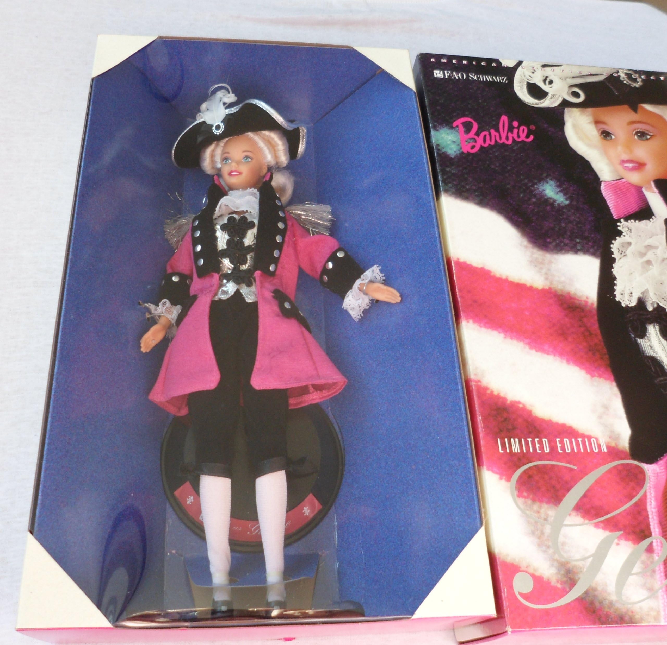 Barbie F.A.O Schwarz Limited Edition American Beauties Collection George Washington By Mattel in 1996 - The box is not in mint condition
