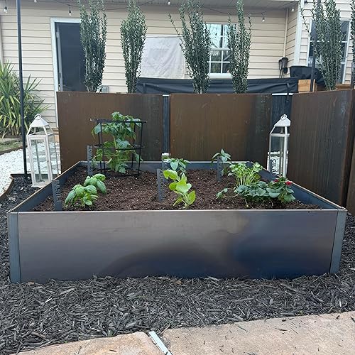 Miniatura 4 de Edge Right - Kit de cama de jardín elevada - Acero COR-Ten (8" COR-Ten Acero, 4 pies x 4 pies)