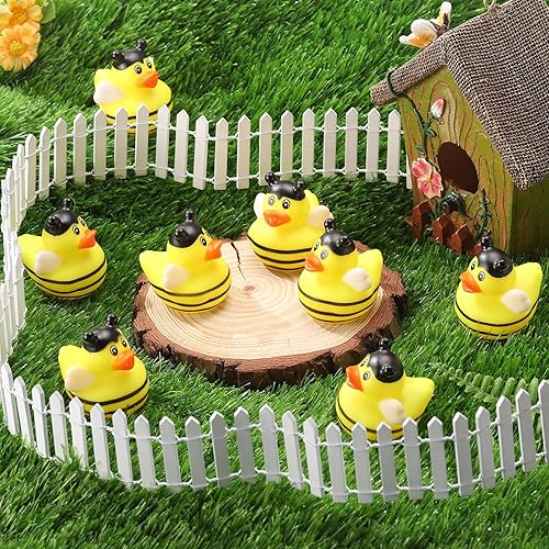 Miniatura 5 de Jexine 24 piezas de patos de goma, 4 estilos surtidos de goma, divertidos y adorables, suministros para fiesta de cumpleaños, suministros para