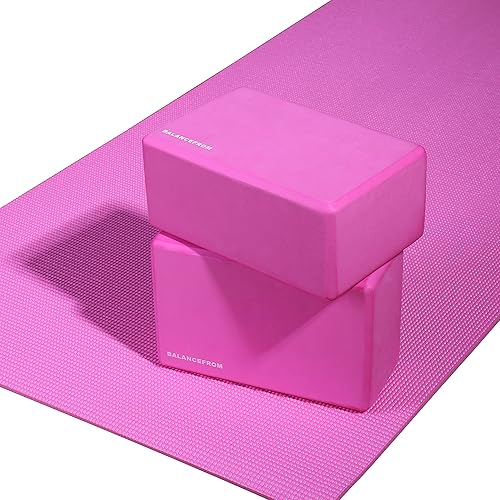 Miniatura 6 de BalanceFrom GoYoga - Juego de 2 bloques de yoga de alta densidad, 9 x 6 x 4 pulgadas cada uno