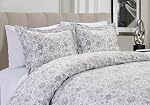 Celine Linen Luxury Silky Soft Coziest 1500 Thread Count Egyptian Quality 3-Piece Duvet Cover Set |Coarse Paisley Pattern| Wrinkle Free, King/California King, Navy Blue