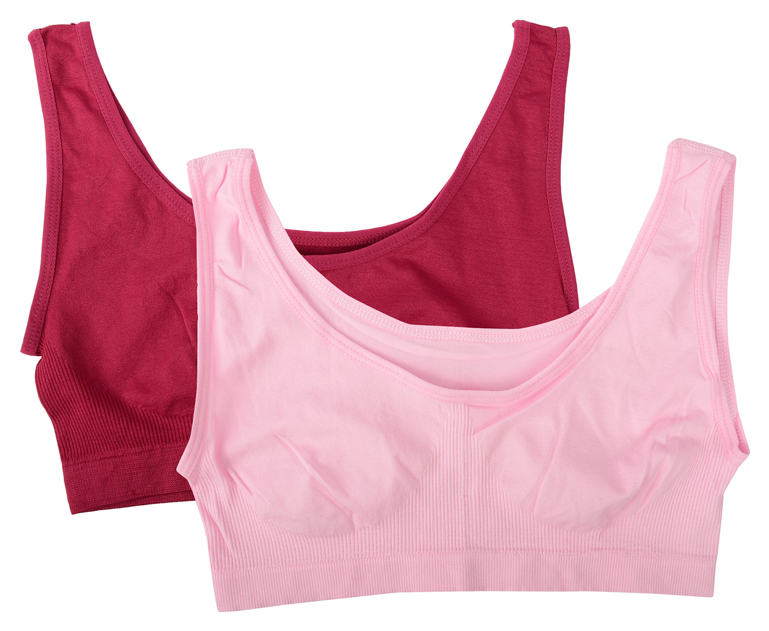 candy Women Running Gym Yoga Fitness Sport Bra Workout Gym Activewear Stylish for Girl's & Women's Set of 2 Maroon and Pink,-picture-16
