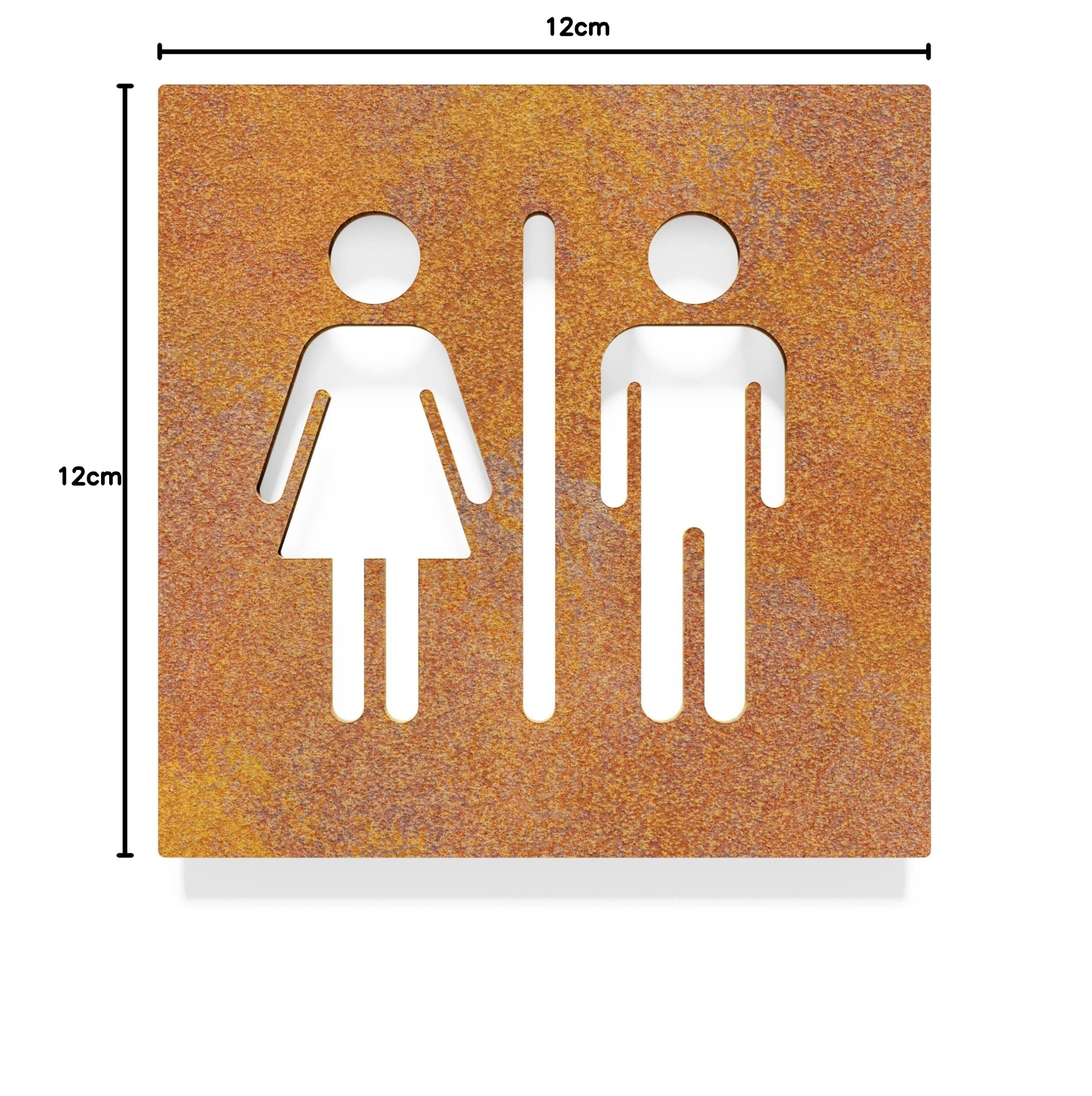 Vintage WC-Schild - selbstklebend - Retro Design Toiletten-Schild C-06-R