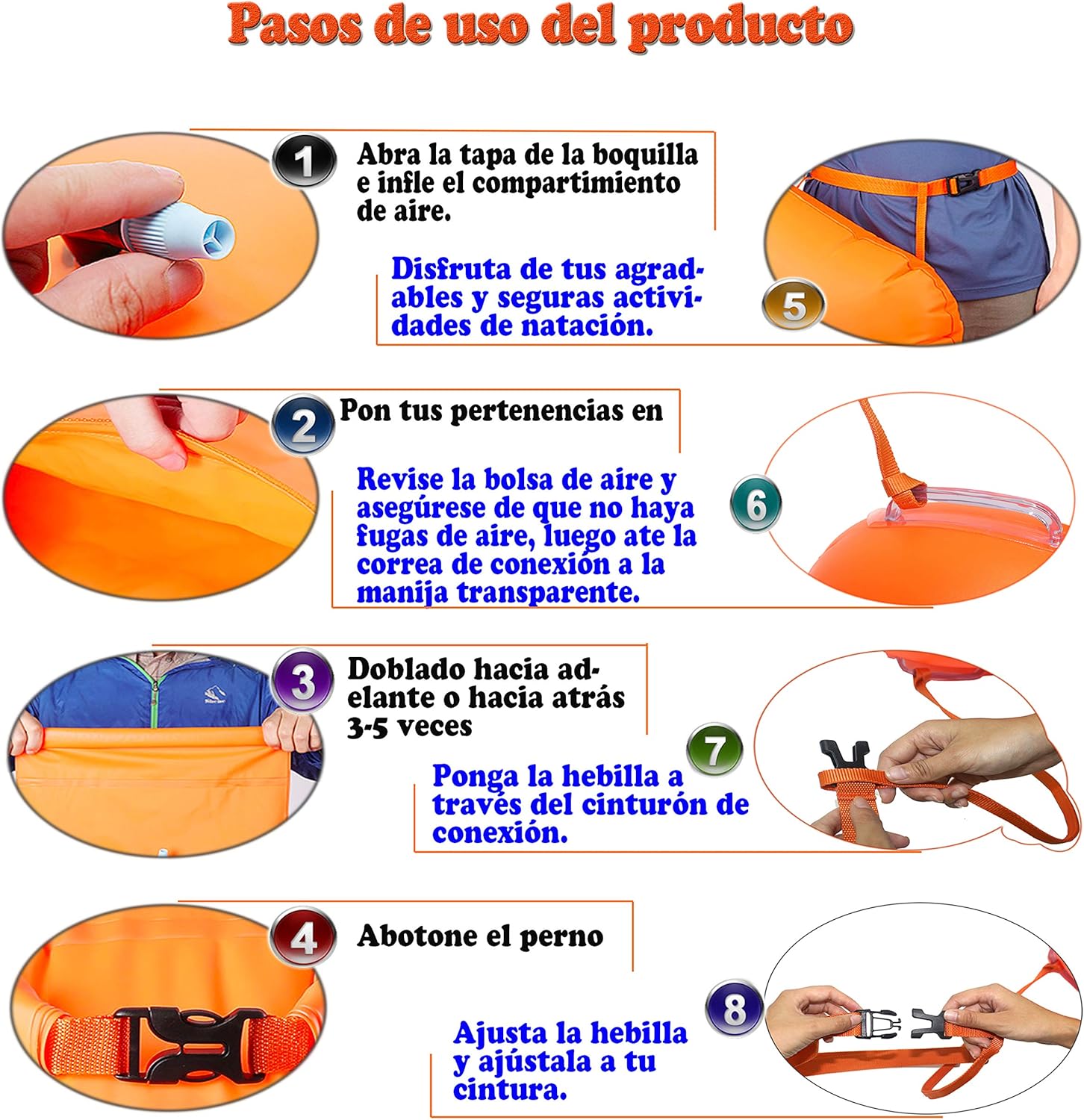 Swim Buoy Open Water, Swimming Life-Saving Drift Bag for Open Water Swimmers, Highly Visible Buoy Float for Safe Swim Training
