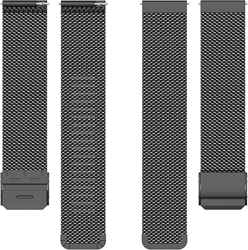 Miniatura 6 de Correa ajustable compatible con RUIMEN - Correa de reloj para mujeres y hombres, malla metálica de acero inoxidable, correa de bucle, correas de