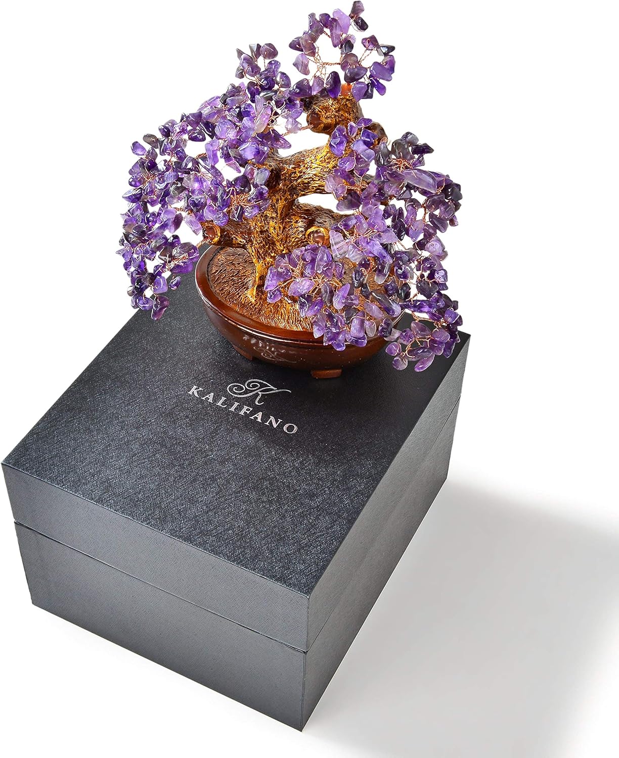 80% Off Discount KALIFANO Natural Amethyst (360 Gemstone Count) Chakra Crystal Tree - Bonsai Feng Shui Money Tree for Positive Energy, Luck and Wealth - 8 Up To 40% OFF KALIFANO Natural Amethyst (360 Gemstone Count) Chakra Crystal Tree - Bonsai Feng Shui Money Tree for Positive Energy, Luck and Wealth - 8