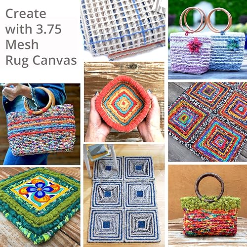 Miniatura 2 de Color Crazy Lona de malla con gancho para alfombra, malla 3.75 (44 x 60 pulgadas) con patrón libre