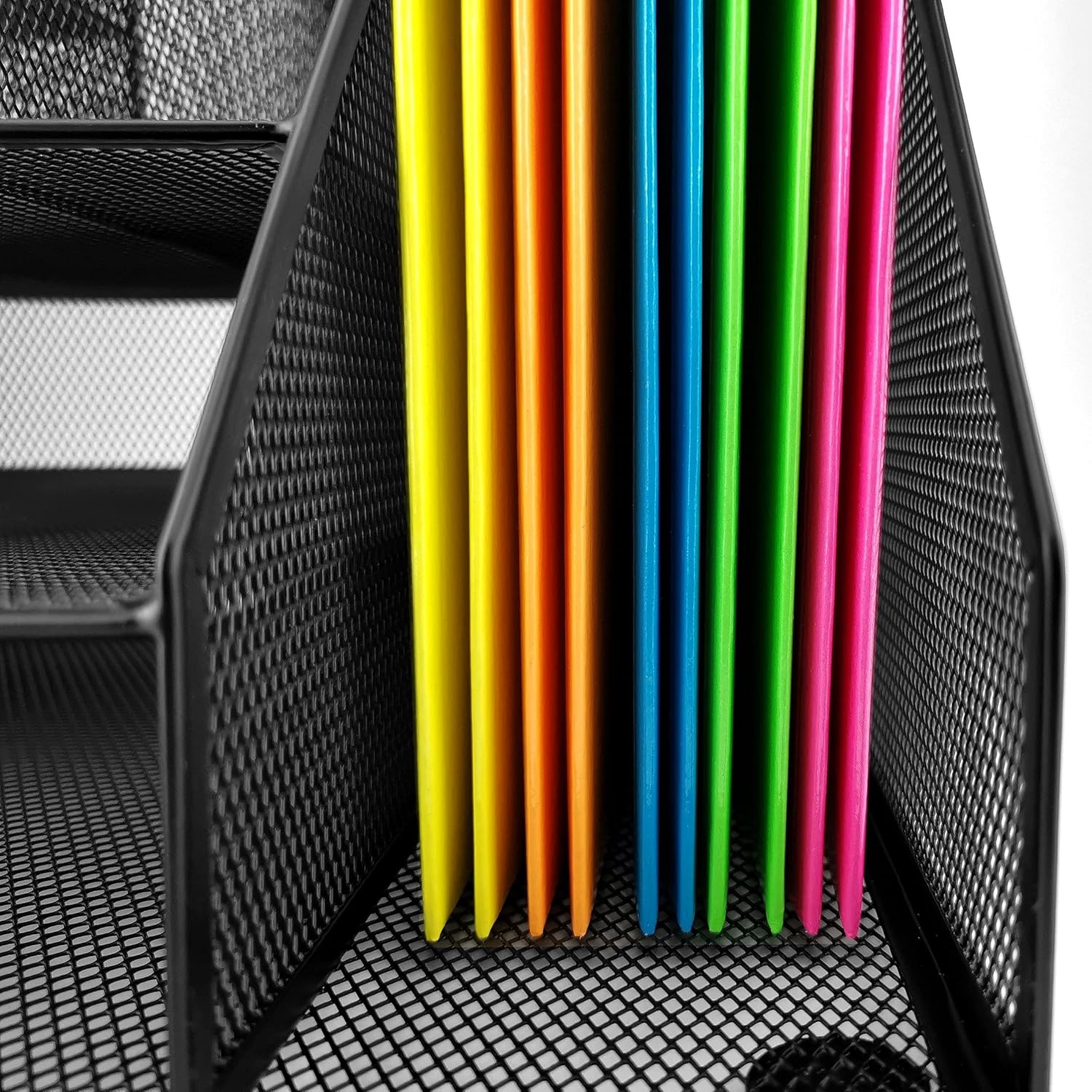 D.RECT Fluo Portfolio Folder Made of Cardboard | Folders with Rubber | Folder with Elastic Band for DIN A4 | 3 Flaps 350 g, File Folder Colourful Assorted Pack of 10 (2 Pieces Per Colour 5 x 2)
